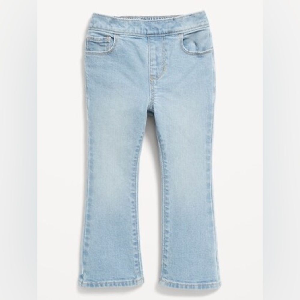 Flare-Leg Pull-On Jeans for Toddler Girls